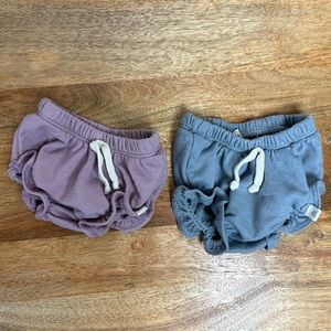 Lulu + Roo 2 Pairs of‎ Shorts Girl Toddler 18-24M Purple Lilac and Blue